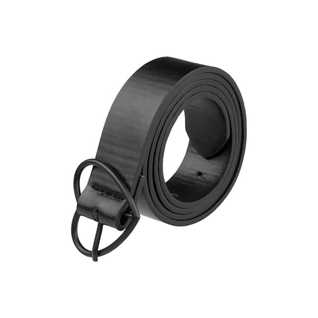 Cinturones de PU de cuero para mujeres INSPIRE CHIC para vestidos, cinturón de cintura negro de moda con hebilla de corazón negro