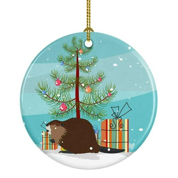 Carolines Treasures BB9240CO1 Eurasian Beaver Christmas Ceramic Ornament