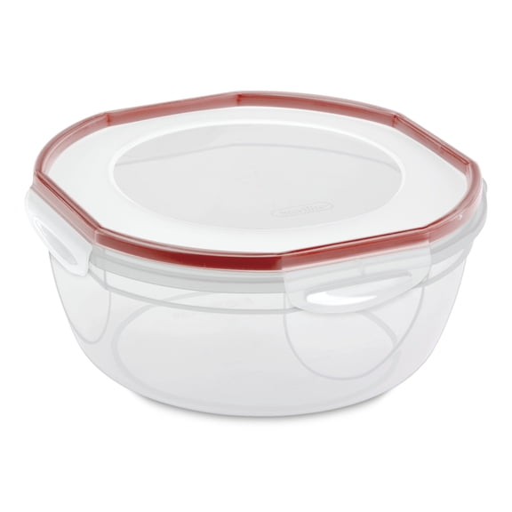 Sterilite Ultraā¢Seal⢠4.7 Qt. Bowl, Latching Food Storage Container, Air and Water-Tight, BPA-Free, Clear