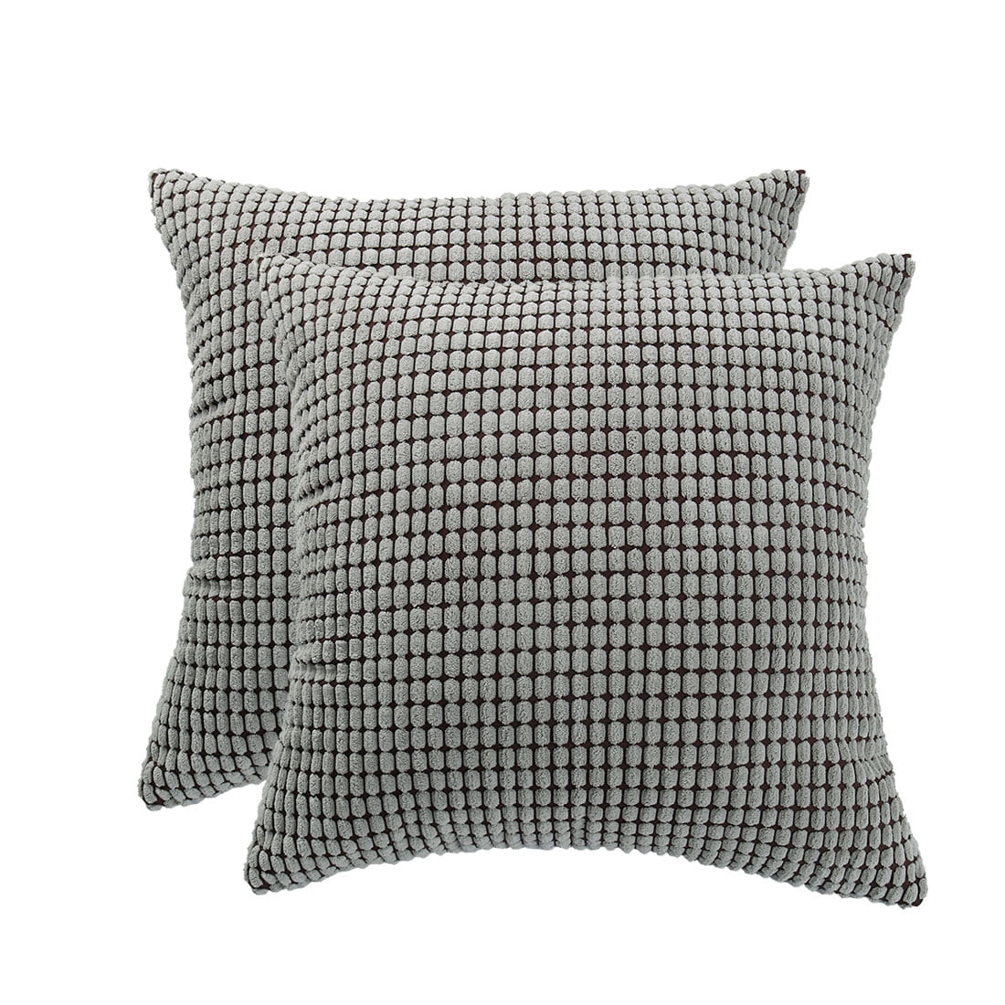 2Pcs Cushion Cases Throw Pillows Covers Solid Corduroy Stripes Navy Blue 20x20/"