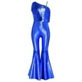 thumbnail image 3 of vastwit Girls Flared Jumpsuit Disco Performance Shiny Bodysuit Bell Bottom Pants Fringed Funky Dance Unitards Royal Blue 14, 3 of 6
