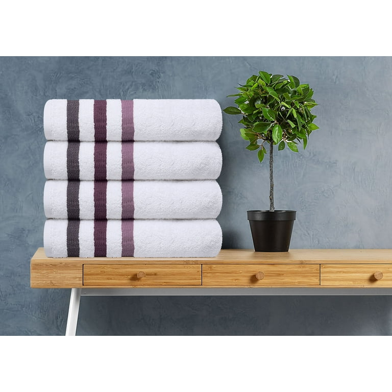 Luxury Extra Large Oversized Bath Towels, Hotel Quality Towels, 650 GSM, Soft Combed Cotton Towels for Bathroom, Home Spa Bathroom Towels, Thick &  Fluffy Bath Sheets, Grey - 4 Pack