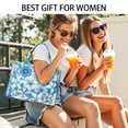 thumbnail image 5 of Large Capacity Tote Bag,Pioneer Flower Floral Print Pattern Handbag Fashion Luxury Tote Bag,15.7"x13"x 5.1" Inches,Laptop Compatible, 5 of 6