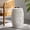 White, variant on 12" Lace Cut Metal End Table, Barrel Shape, No Assembly Required with Rust Proof for Outdoor Indoor Garden Patio Backyard, Black
