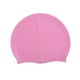 thumbnail image 2 of Gorro de natación de silicona de color liso, gorro de natación flexible para la playa, protección elástica para el cabello. Rosa, 2 of 9