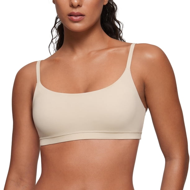 Bralette CRZ YOGA Softhold Sin Aros Cuello Redondo Tan Talle S