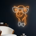 thumbnail image 2 of Handmadetneonsign Llama Neon Sign, Llama Neon Light, Llama in Glasses LED Light, Llama LED Sign, 2 of 5