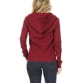 thumbnail image 3 of Women's Soft Fleece Zip-Up Hoodie – Solid Long Sleeve Jacket with Pockets, 3 of 4