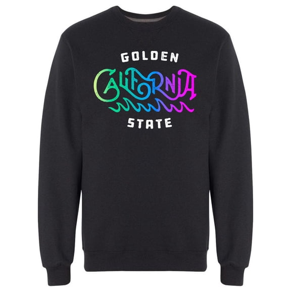 California Waves Colorful Urban Sweatshirt Men - Men Sweatshirt, Small