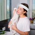 thumbnail image 4 of HAMPPLIES 48pcs Disposable Facial Headbands for Washing Face Stretchable Non-woven Fabric, 4 of 7