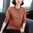 thumbnail image 3 of Autumn/Winter Women's Long Sleeves Fashionable Underlay Half High Collar Sweatshirt, 3 of 5