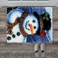 thumbnail image 3 of veasfak Christmas Latch Hook DIY Rug Making Carpet Embroidery Snowman, 3 of 9