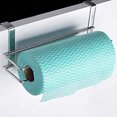 thumbnail image 1 of Perchero de acero inoxidable Zhuge para papel de cocina, soporte para toallas de papel, organizador para rollos de toallas de baño, ideal para debajo de gabinetes y sobre puertas., 1 of 3