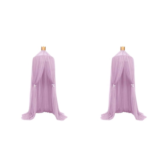 Dosel de cama Bearachild Plegable Mosquitera Capa morada 7 trescientos 2Conjunto
