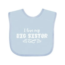 Inktastic I Love My Big Sister with Hearts Boys or Girls Baby Bib
