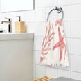 thumbnail image 3 of Yayeee 2 Pack Hand Towels for Bathroom 100% Cotton 16" x 28" Soft Absorbent Kitchen Towel, Starfish Seashell, 3 of 7