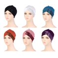 thumbnail image 6 of Head Scarf Stretch Hair Loss Muslim Turban Hat Beanie Hat Chemo Cap Hijab Cap BLACK, 6 of 8