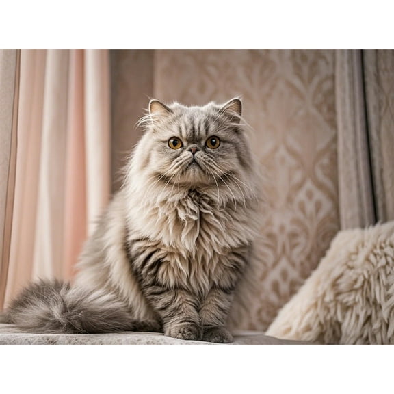 Lcdjbfbf Persian cat pattern Diamond Art Decor,for Beginners Paint by Number Diamond Painting,DIY Full Round handmade Decor,Arts and Crafts for Living Room Home Decor 12x16 inch