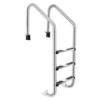 Costway 57.8" Stainless Steel Anti-Slip 3 Step Pool Ladder for In-Ground Pools