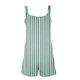 thumbnail image 4 of Ploknplq Shorts Jumpsuit,Overalls for Women,Spaghetti Strap Overall,Women's Spring Striped Pocket Loose Casual Jumpsuit,Rompers for Women,Jumpsuits for Women Green XL, 4 of 5