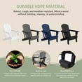 thumbnail image 5 of WestinTrends Nantucket Outdoor Patio HDPE Resin Folding Adirondack Chairs With Cup Holder and Phone Holder (Set of Two), Black, 5 of 16