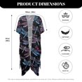 thumbnail image 6 of HELLHERO Loose Bathing Suit Cover Up for Resort Polyester Stylish Swim Coverup Dragonfly Silhouette, 6 of 6