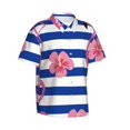 thumbnail image 2 of Kll Men'S Hawaiian Shirt Short Sleeve Button Down Beach Shirts-Pink Flamingo, 2 of 8