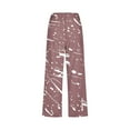thumbnail image 5 of CaComMARK PI Womens Pants Plus Size Capris Solid Color Print Elastic Slacks Loose Cropped Trousers, 5 of 5