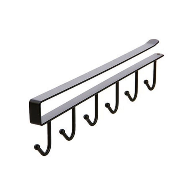 Monstrate Colgador para armario, soporte para cocina, dormitorio, baño, organizador, estante colgante para el hogar, estante organizador, ahorro Almacenamiento y organización del hogar Negro