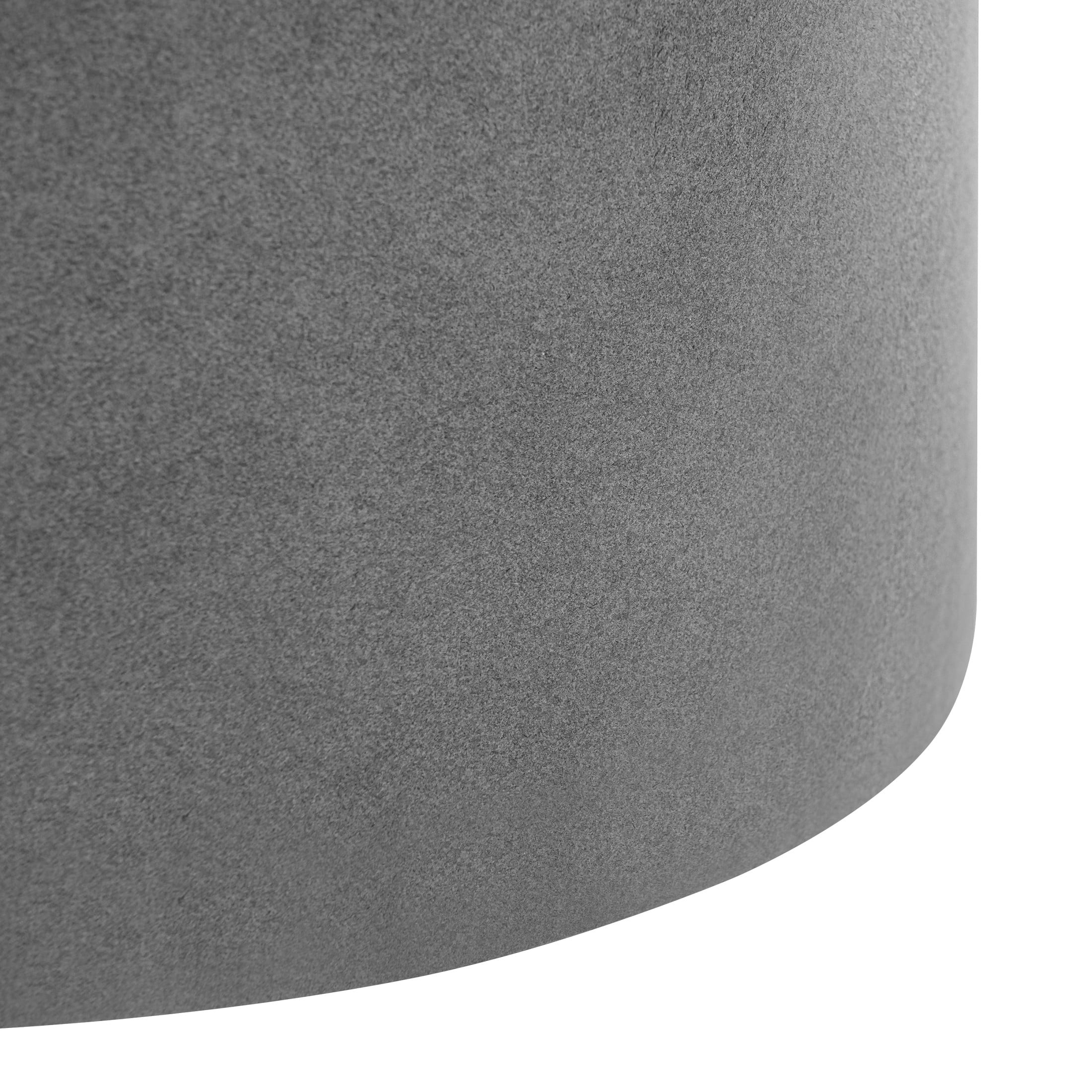 Christopher Knight Home 15.75" Outdoor Lightweight Concrete Round Accent Table, Charcoal Black