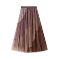 thumbnail image 1 of EYIIYE Jupe Trapèze pour Femmes à Taille Élastique, Plissée en Maille à Trois Couches, pour Bal et Fête, 1 of 9