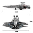thumbnail image 3 of Mould King 21005 UCS Republic Attack Cruiser Model, Building Kit, Construction Toy Gift, 3 of 7