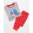 thumbnail image 2 of Miraculous Girls Grey Short Sleeve Long Leg Pyjama Set, 2 of 7
