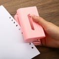 thumbnail image 6 of Uxcell 1/4" 2 Hole Paper Punch Metal Hole Puncher 8 Sheet Punch Capacity Adjustable Hole Punch Pink, 6 of 6