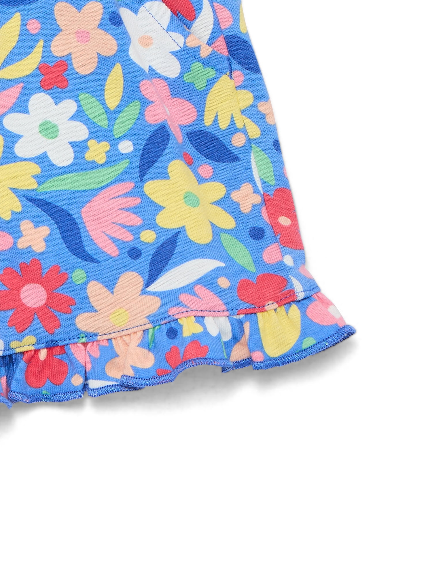 Wonder Nation Toddler Girls Ruffle Hem Shorts, Sizes 18M-5T