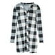 thumbnail image 4 of Puntoco chaqueta de mujer moda mujer Casual bolsillos impreso manga larga tops chaqueta abrigo a cuadros liquidación de Navidad Puntoco Puntoco-2237, 4 of 6