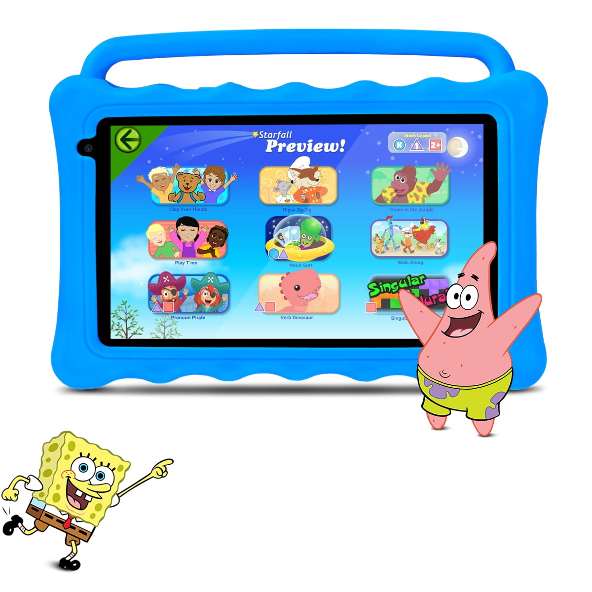 Kids Tablet, 7 Inch Tablet for Kids, Android 12 Tablet 2GB RAM+32GB Storage, Toddler Tablets with KIDOZ Parental Control App, WiFi, Bluetooth, Best Gift for Kids Learning and Playing