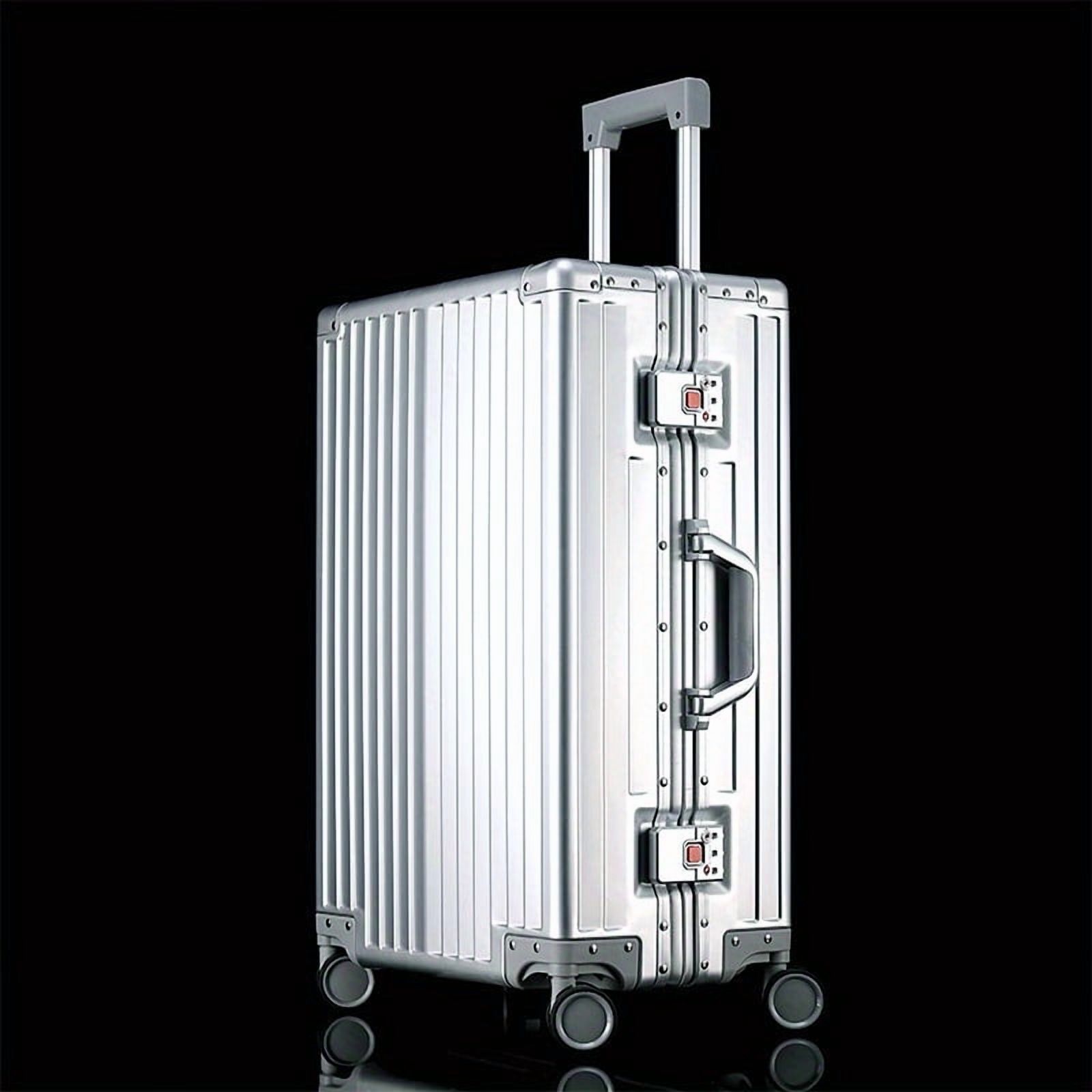 Sleek and Practical 20-inch Cabin Suitcase Made of All- Aluminum-Magnesium Alloy Material with Extendable Handle