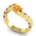 thumbnail image 2 of Diamond-Capitals 1.20 Carat Natural Diamond Citrine & Red Ruby Gemstone Latest Anniversary Ring for Ladies Solid 14K Yellow Gold Size 8.5, 2 of 8