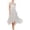*Silver, variant on ClodeEU Women's Halter Neck Fitted Waist Maxi Dress ,Sleeveless Solid Color Pleated Casual Long Dress Army Green,Womens Plus XL