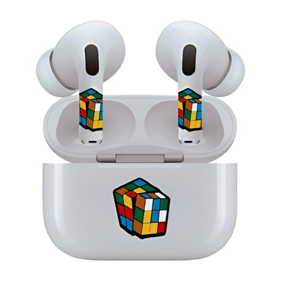 AirSkins - Decals for AirPods 3, Rubix Cube Design, Scratch-Resistant, Precision Fit, Wireless Charging Friendly, Easy Application, Durable Protection for Earbuds & Case - Unit per pack