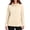 Beige, variant on Hoodies for Women Cowl Neck Contrast Drawstring Drop Shoulder Long Sleeve Loose Casual Pullover Sweatshirt with Side Pockets