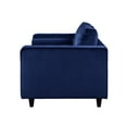 thumbnail image 3 of ACME Heather Memory Foam Loveseat with 2 Pillows in Navy Velvet, 3 of 5
