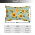 thumbnail image 2 of Yiaed White Polka Dot Sunflower Print Brushed Microfiber Envelope Pillowcases, Standard,Envelope Closure Pillow Cases(No pillow core)-20"x30", 2 of 6