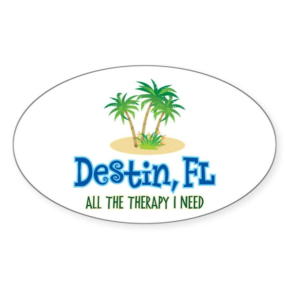 CafePress - Destin Florida Therapy - Sticker (Oval)