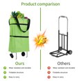 thumbnail image 4 of Kmbangi 2 in 1 Foldable Shopping Cart, Large Two-Stage Zipper Trolley Bag Grocery Cart with Wheels for Adults, 4 of 7