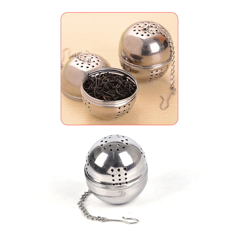 1x Stainless Steel Tea Infuser Ball Mesh Loose Leaf Herb Strainer Secure Locking