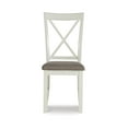 thumbnail image 6 of Linon Jane Farmhouse Indoor Cross Back Dining Chairs, Set of 2, Vanilla White/Rustic Taupe, 6 of 9