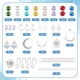 thumbnail image 2 of 1 caja de 4 juegos de atrapasueños para bricolaje, atrapasueños de estrellas y luna, atrapasueños colgantes de cristal, atrapasueños de prisma colgante, atrapasueños de arcoíris para adultos,, 2 of 7