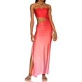 thumbnail image 3 of Maxi vestidos para mujer correa de espagueti sin negro recorte delgado fruncido bodycon vestido largo verano Y2K Streetwear, 3 of 5